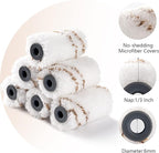 Mister Rui Paint Roller Kit, 9 Pack, 2 Inch Microfiber Paint Roller Covers, Small Paint Rollers with Tray and Roller Frame, Mini Rollers for Painting, Paint Supplies for House Painting