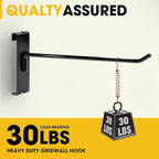 Gridwall Hooks 6 Inch, 60 Pack Heavy Duty Display Hooks for Grid Wall, Grid Panel Hooks Hangers, Grid Wall Accessories for Retail, Craft Shows, Home Setup, and Customized Display, Black