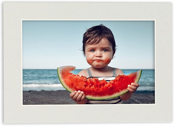 Poster Palooza 8.5x11 Mat Bevel Cut for 7x9 Photos - Acid Free Grey Precut Matboard - For Pictures, Photos, Framing - 4-ply Thickness