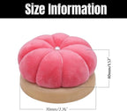 Uxney Pin Cushion,Wooden Sewing Pin Cushion Pincushion Needle Cushion for Sewing Quilting Needlework DIY Crafts(Watermelon Red,2 PCS)