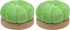 Uxney Pin Cushion,Wooden Sewing Pin Cushion Pincushion Needle Cushion for Sewing Quilting Needlework DIY Crafts(Green,2 PCS)