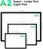 Rechargeable A2 Extra Large Diamond Art Light Board,Bawaslom Light Pad for Tracing with 5000mAh Battery,Magnetic Attraction,Lightbox for Tracing and Drawing,Sketching,Diamond Painting,Weeding Vinyl