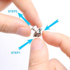 50 Pairs Premium Butterfly Clutch Pin Backs with 8mm Length 10mm Width Blank Pins for DIY Enamel Pins, Jewelry Craft Gifts, or Tie Tack Keeper Replacements (Silver)