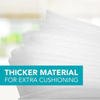 100 Pack Foam Wrap Sheets for Packing Storage Shipping Moving Supplies, Cushion Foam Wrap Packing Foam for Dishes, China, Glass and Furniture (12”x12”)