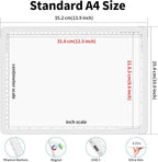 Phylosal Rechargeable A4 LED Light Pad for Diamond Painting, Ultra-Thin Magnetic Tracing Light Box for Drawing, Diamond Art Light Board with Side Button, Super Bright Light Table for Sketching (White)