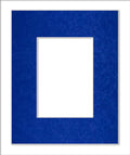 Poster Palooza 8x10 Mat Bevel Cut for 6x8 Photos - Acid Free Royal Blue Suede Precut Matboard - For Pictures, Photos, Framing - 4-ply Thickness