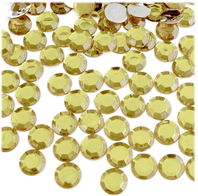 The Crafts Outlet 144pc Rhinestones Round 10mm - Peridot Light Green