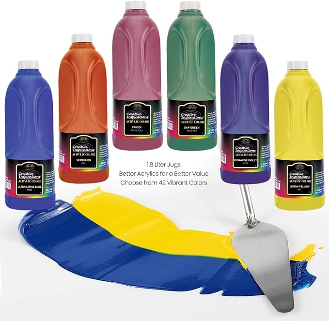 Creative Inspirations Acrylic Paint - Dioxazine Violet - 1.8 Liter - Smooth & Creamy Consistency, Vibrant Pigmentation, Great Coverage for Artists - Clean Up with Soap & Water