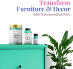 GRANOTONE Chalk Paint for Furniture, Home Decor, Crafts | Eco-Friendly | All In One Paint | No Wax Needed | Versatile DIY Solution | 120 ML (TURQUISH)