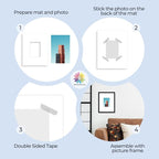 MBC Mat Board Center, 10 Pack 11x14 for 5x7 White Picture Mats Frame Mattes, Bevel Cut, Acid Free, 4-ply Thickness