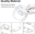 Bowl Cozy Template Cutting Ruler Set, 3Pcs Acrylic Transparent Quilting Bowl Templates for Hot and Cold Food Bowl Rack, DIY Kitchen Art Craft Acrylic Stencil Cut On Fold Template Sewing (White)