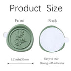 PONATIA Dark Sage Green Wax Seal Stickers - Wedding Seal Stickers, 50 Pcs Self- Adhesive Stickers, Perfect for Invitation Cards, Envelopes, Christmas Cards, Gift Wrapping, Party Menu Décor