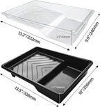 6 Pack Paint Tray Liners 7 Inch, 3 Heavy-Duty Plastic Trays with 3 Disposable Clear Liners, Paint Roller Trays, Paint Pan Liners for Walls, Furniture & DIY Painting Projects
