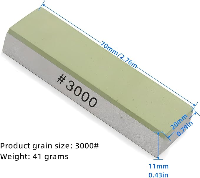 Small Travel-Portable Diamond Resin Sharpening Stone - 3000 Grit Whetstone Knife Sharpener