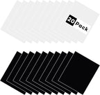HTVRONT White & Black Heat Transfer Vinyl Bundle: 20 Pack 12" x 10" Heat Transfer Vinyl for T-Shirt, Cricut, Silhouette Cameo or Heat Press Machine