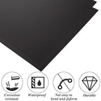 4PCS 12 x 12 x 1/32 (0.04”) Inch Anodized Aluminum Sheet, Black Aluminum Engraving Blanks, 0.8MM Thin Metal Plates for Laser Engraving, Crafting, DIY, House Decoration