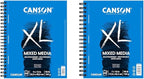 Canson XL Series Mixed Media Art Paper Pad Bundle - 9x12 inches 60 Sheets and 7x10 inches 60 Sheets