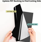 HTVRONT Black & White Permanent Vinyl for Cutting Machine - 14 Pack 12" X 12" Glossy Adhesive Vinyl, Permanent Vinyl Sheets for Craft Projects, Permanent Adhesive Vinyl, Silhouette Cameo