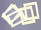 Golden State Art, 11x14 Double Mats for 8x10 - for Photos, Pictures, Frames - Acid-Free, 5 Pack, Ivory Over Ivory