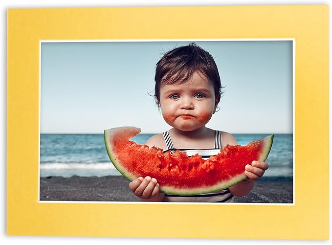 11x14 Mat for 8.5x11 Photo - Precut Metallic Gold Picture Matboard for Frames Measuring 11 x 14 Inches - Bevel Cut to Display Art 8.5 x 11 Inches - Acid Free ONE MAT with Backing Board & Clear Bag