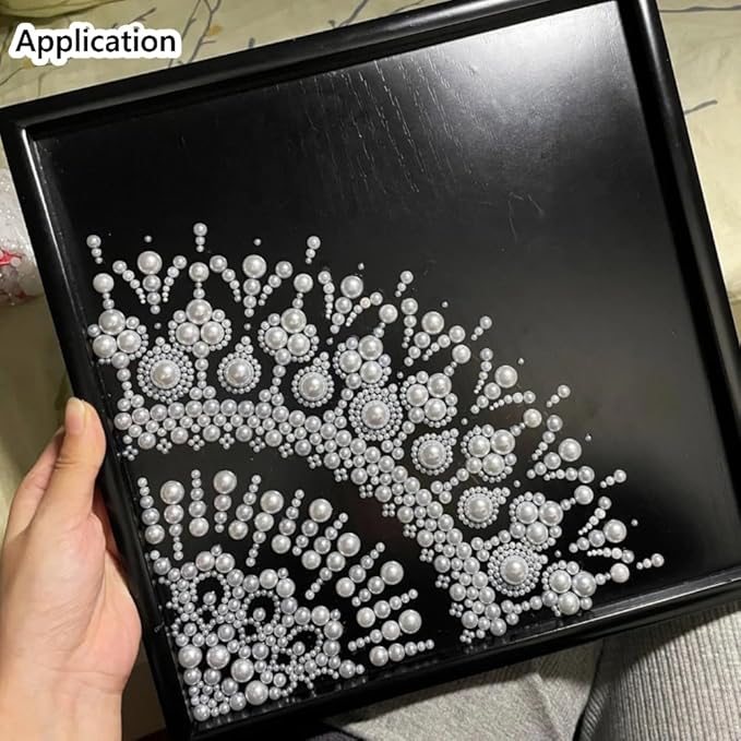 100pcs 18mm Half Pearls for Crafts Flatback Half Round Pearl Beads for Jewelry Making Nail Art Scrapbook Craft Wedding Dress Decoration(Ivory White)