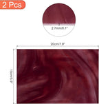 MECCANIXITY 2 Pcs Stained Glass Sheet Mosaic Tile 7.9 Inch x 5.9 Inch Dark Red Stained Glass Sheets for Crafts DIY Art Project