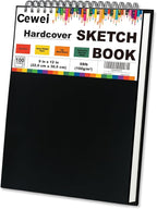 Sketch Book 8.5" x 11", 100 Sheets Hardcover Sketchbook, 68 lb /100 GSM Drawing Paper for Kids, Top Spiral Sketch Pad for Kids, Classroom Must Haves, Art Supplies for Adults.