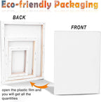 3 Pack Canvases for Painting with Multi Pack 11x14, 5x7, 8x10, Painting Canvas for Oil & Acrylic Paint