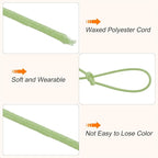 MECCANIXITY Waxed Cord 1.2mm Waxed Polyester Cord 175 Yard Wax String for Bracelet Making,Necklaces, Beading,Jewelry Making and DIY Crafts(Grass Green)