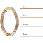 TecUnite Aluminum Craft Wire for Sculpting Armature Bendable Craft Wire for DIY Jewelry Making(Copper, 10 M X 3 mm, 1 Roll)