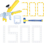Tile Leveling System with Tile Plier 1500Pcs Piece Tile Spacers Clips 300Pcs Piece Reusable Wedges and 1 Rubber Mallet Tile Tools Set for Stone Installation (1/16"(1.5 mm)