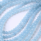 60PCS 6MM Natural Cyanihalite Loose Stone Beads for Jewelry Making DIY Energy Stone Healing Power Bracelet 15"