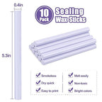 Glue Gun Sealing Wax Sticks for Wax Seal Stamp -Light Purple, Great for Wedding Invitations, Cards Envelopes, Snail Mails, Wine Packages, Christmas Gift Ideas, Pack of 10