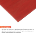 MECCANIXITY 2 Pcs Stained Glass Sheet Mosaic Tile 7.9 Inch x 5.9 Inch Deep Red Stained Glass Sheets for Crafts DIY Art Project