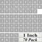 1 Inch Alphabet Letter Stencils for Painting - 70 Pack Letter and Number Stencil Templates with Signs for Painting on Wood, Reusable Alphabet and Numbers Stencils for Chalkboard Wood Signs & Wall Art