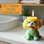 Animal Resin Molds Silicone 3D Cute Teddy Dog Epoxy Resin Plaster Candle Holder Wax Molds for Candle Making, Art Crafts DIY Unique Display Home Decor