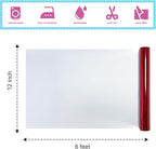 Metallic Red Foil Heat Transfer Vinyl 12Inch*6FT Bundle Chrome HTV Pack in Vibrant Colors for Stunning T-Shirt Designs! Perfect for DIY Heat Transfer Vinyl (Red, 12Inch*6Ft)