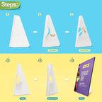 Golden State Art, 15 Inch Self Stick Easel Back, Cardboard Stand, Single Wing, Archival Quality, Display Posters Pictures Brochures, Easy and Fast Application (Pack of 50) White, Made in USA