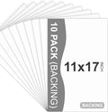 Somime 10 Pack Backing Boards, 11x17 Uncut White Mats Matboards, Acid-Free Backerboards for Art Prints, Ideal for Photos, Pictures, Prints, and Frames