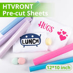 HTVRONT Green Heat Transfer Vinyl Green - 13 Pack HTV Vinyl Sheet 12 Assorted Colors Iron on Vinyl Compatible with Cricut Cutting Machine - Easy to Cut & Weed for Heat Vinyl Design