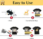 TransOurDream Glitter 3.0 Heat Transfer Paper for Inkjet Printer (20 Sheets, 8.5x11'') Printable Heat Transfer Vinyl for T Shirts Iron on Transfers for Light & Dark Fabric (TOD-GL3-20)