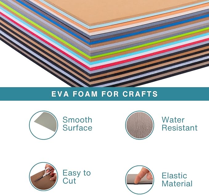 LotusFoam Large 3mm EVA Foam Sheet - 44"x 85" High Density Foam 130 kg/m3 for Cosplay, Costumes, Crafts, Flooring, Outdoor Use - 35 Colors (Olive Green) - Olive Green