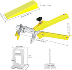 Storystore Tile Leveling System with Tile Pliers - 3000 Piece Tile Spacers Clips and 300 Piece Reusable Wedges, 1/16 Inch Tile Installation Tools Kit