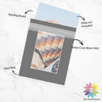 Mat Board Center, Pack of 25, 8x10 for 5x7 Black Picture Mat Sets - Acid Free, 4-ply Thickness, Bevel Pre-Cut White Core - Includes Backing Boards and Clear Bags - for Pictures, Photos, Framing