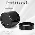 SATINIOR 36 Pieces 2 oz Plastic Jars with Lids Wide Mouth Airtight Reusable Container Acrylic Cosmetic Small Jars for Lotions Ointments Travel Toiletries Creams Make up Storage(Opaque Black)