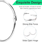 CooBigo 50 Pack Shower Curtain Rings Rust Proof Curtain Hook for Bathroom Shower Rod, Metal Ring for Shower Curtain - 2Inch, Silver