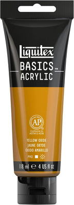 Liquitex BASICS Acrylic Paint, 118ml (4-oz) Tube, Yellow Oxide
