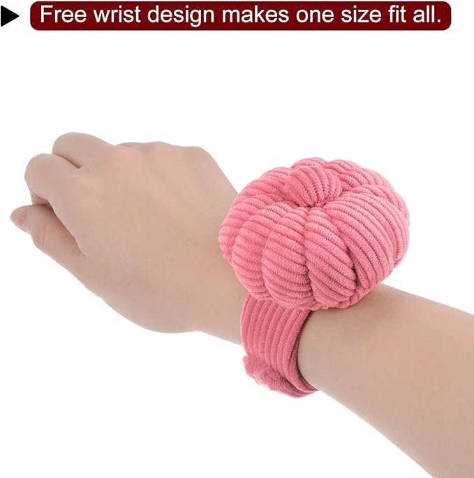 HARFINGTON Wrist Pin Cushions Band Sewing Needle Cushion Needle Holder Pincushions with Adjustable Strap Fit All Wrist Sizes for Sewing Quilting Needlework DIY Crafts, Pink