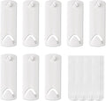 Picture Hangers for Sawtooth/Wire Back Frames, 8 Sawtooth Picture Hangers/Wire Back Hangers, 12 Large Removable Adhesive Strips, Damage Free Picture Hanging Hooks Heavy Duty, No Nails Picture Hooks