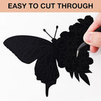 HTVRONT Black Permanent Vinyl, 12" x 40 FT Black Adhesive Vinyl Roll for All Cutting Machine, Silhouette, Cameo Cutters, Signs, Scrapbooking, Craft, Die Cutters (Glossy Black)